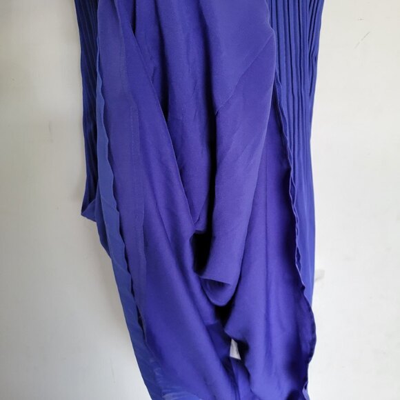 NEW Halogen Blue Clematis Sleeveless Midi Swing Dress Size XXS Petite - Picture 6 of 13